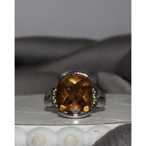 Sterling Silver Citrine Ring 7.45G / Sz 7